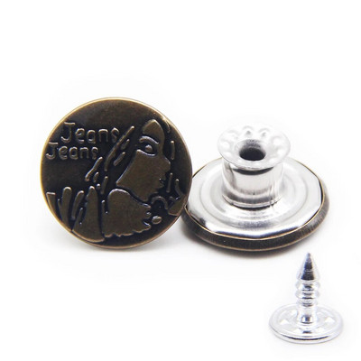 10 τμχ 17 χιλιοστά Bronze Fashion Hollow Μεταλλικό ορείχαλκο τζιν Κουμπιά κουμπιά για μπάντες ρούχων ράψιμο ρούχων Αξεσουάρ Χειροποίητο