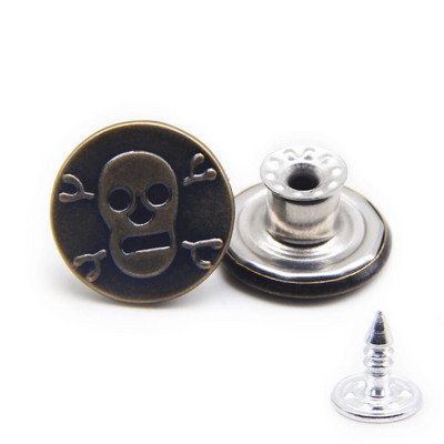 10 τμχ 17 χιλιοστά Bronze Fashion Hollow Μεταλλικό ορείχαλκο τζιν Κουμπιά κουμπιά για μπάντες ρούχων ράψιμο ρούχων Αξεσουάρ Χειροποίητο