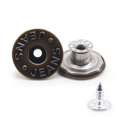 10 τμχ 17 χιλιοστά Bronze Fashion Hollow Μεταλλικό ορείχαλκο τζιν Κουμπιά κουμπιά για μπάντες ρούχων ράψιμο ρούχων Αξεσουάρ Χειροποίητο