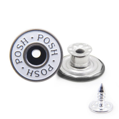 10 τμχ 17 χιλιοστά Bronze Fashion Hollow Μεταλλικό ορείχαλκο τζιν Κουμπιά κουμπιά για μπάντες ρούχων ράψιμο ρούχων Αξεσουάρ Χειροποίητο