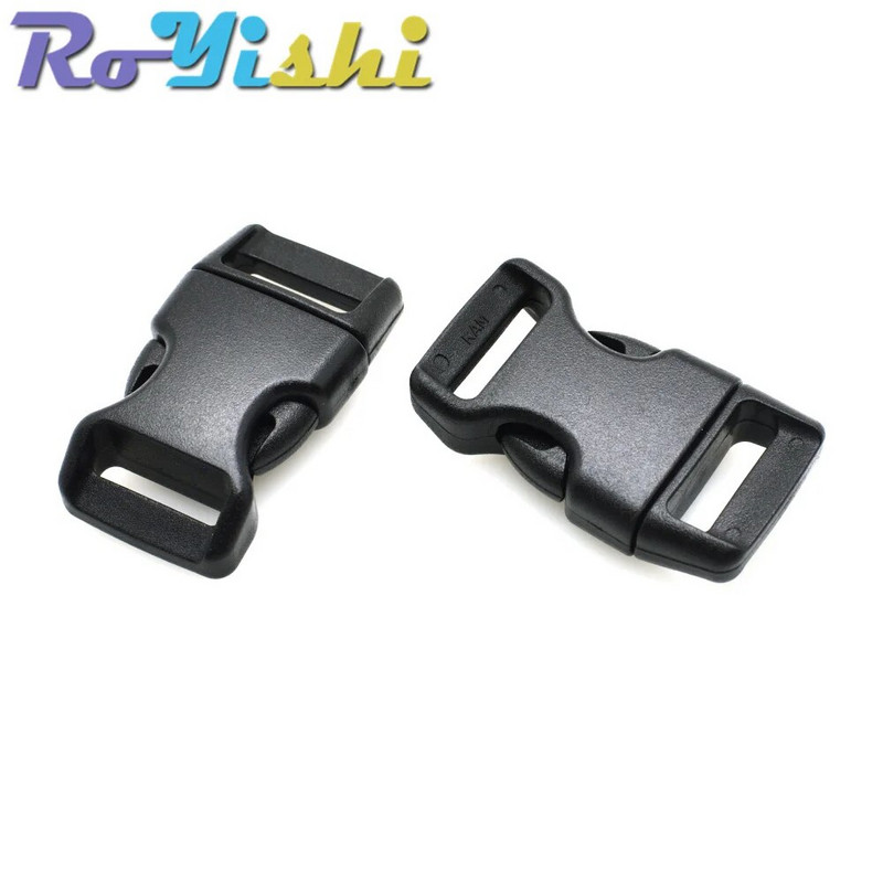 10 kom./Pakiranje Piastic kopča sa bočnim otpuštanjem Zakrivljena 550 Paracord narukvica Ogrlica za pse Ruksak Traka za remen 10 mm 15 mm 20 mm 25 mm