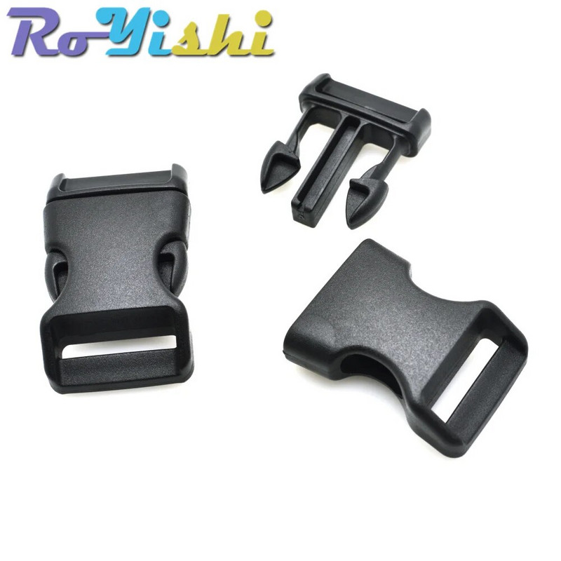 10 kom./Pakiranje Piastic kopča sa bočnim otpuštanjem Zakrivljena 550 Paracord narukvica Ogrlica za pse Ruksak Traka za remen 10 mm 15 mm 20 mm 25 mm