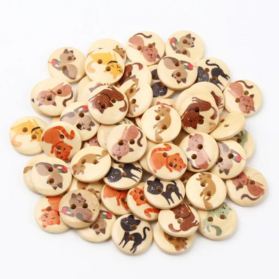 50 tk/partii 15 mm segapuidust nööbid 2 auguga õmblemisnööbid rõivaste õmblusmaterjalide jaoks kaunistus näputöö tarvikud