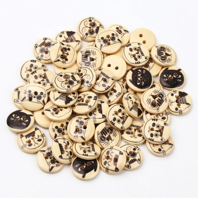 50 tk/partii 15 mm segapuidust nööbid 2 auguga õmblemisnööbid rõivaste õmblusmaterjalide jaoks kaunistus näputöö tarvikud