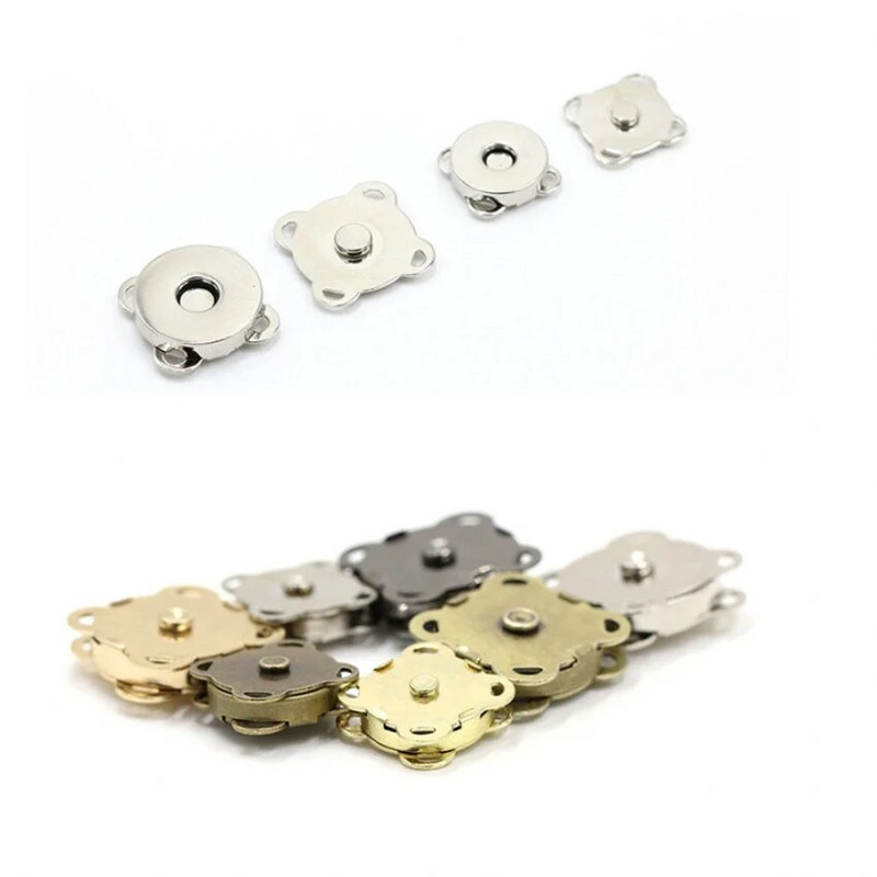 10 komplekti ruudukujulised magnetklambrid Klambrid Nupp Käekott Rahakott Rahakott Käsitöökotid Osad Aksessuaarid 11mm 15mm 19mm Vali värvid