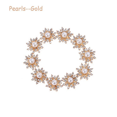 10 τμχ Vintage Pearl Flower Rhinestone Κουμπιά για καρφίτσες μαλλιών Ρούχα Διακοσμητικά κουμπιά DIY Crafts Αξεσουάρ ραπτικής ένδυσης