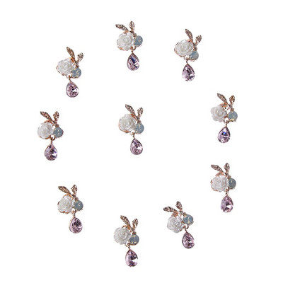 10 τμχ Vintage Pearl Flower Rhinestone Κουμπιά για καρφίτσες μαλλιών Ρούχα Διακοσμητικά κουμπιά DIY Crafts Αξεσουάρ ραπτικής ένδυσης