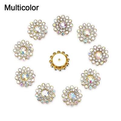 10 τμχ Vintage Pearl Flower Rhinestone Κουμπιά για καρφίτσες μαλλιών Ρούχα Διακοσμητικά κουμπιά DIY Crafts Αξεσουάρ ραπτικής ένδυσης