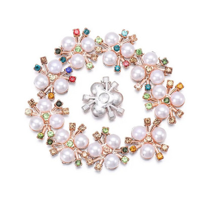 10 τμχ Vintage Pearl Flower Rhinestone Κουμπιά για καρφίτσες μαλλιών Ρούχα Διακοσμητικά κουμπιά DIY Crafts Αξεσουάρ ραπτικής ένδυσης