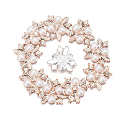 10 τμχ Vintage Pearl Flower Rhinestone Κουμπιά για καρφίτσες μαλλιών Ρούχα Διακοσμητικά κουμπιά DIY Crafts Αξεσουάρ ραπτικής ένδυσης