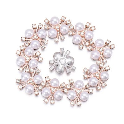 10 τμχ Vintage Pearl Flower Rhinestone Κουμπιά για καρφίτσες μαλλιών Ρούχα Διακοσμητικά κουμπιά DIY Crafts Αξεσουάρ ραπτικής ένδυσης