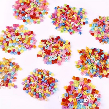 100 τμχ Μίνι Κουμπιά Πλαστικά Ρούχα Κούκλας Στρογγυλές Πόρπες Κουμπιά για Ράψιμο Χειροποίητων Ενδυμάτων Κινουμένων Σχεδίων DIY Craft κεντήματα