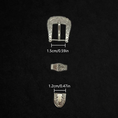 1 komplekt Vintage nikerdatud mustriga metallist nööpnõelaga pandla naiste rihma pandla retro teksadest kleit vöörihma reguleeritav pand ise tehes tarvikud