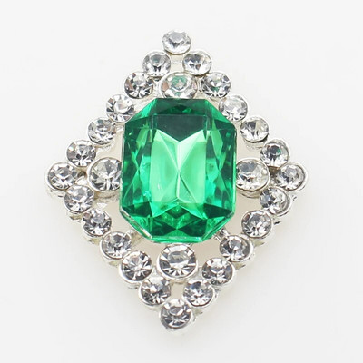 Ολοκαίνουργιο 10 πακέτο 30*23 χιλιοστών ορθογώνια μεταλλικά στρας με επίπεδη κουμπιά για DIY διακοσμητικά αξεσουάρ γάμου