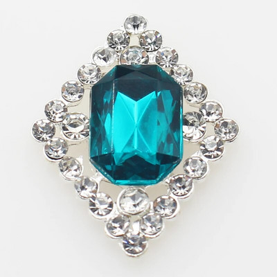 Ολοκαίνουργιο 10 πακέτο 30*23 χιλιοστών ορθογώνια μεταλλικά στρας με επίπεδη κουμπιά για DIY διακοσμητικά αξεσουάρ γάμου