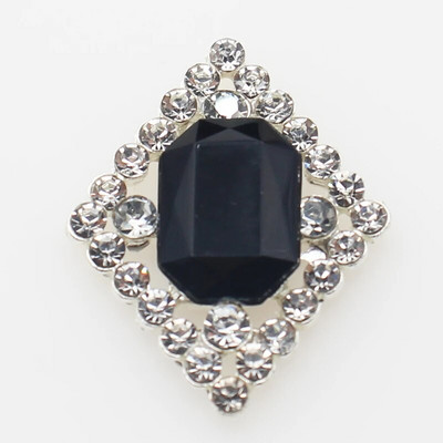 Ολοκαίνουργιο 10 πακέτο 30*23 χιλιοστών ορθογώνια μεταλλικά στρας με επίπεδη κουμπιά για DIY διακοσμητικά αξεσουάρ γάμου