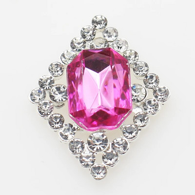 Ολοκαίνουργιο 10 πακέτο 30*23 χιλιοστών ορθογώνια μεταλλικά στρας με επίπεδη κουμπιά για DIY διακοσμητικά αξεσουάρ γάμου