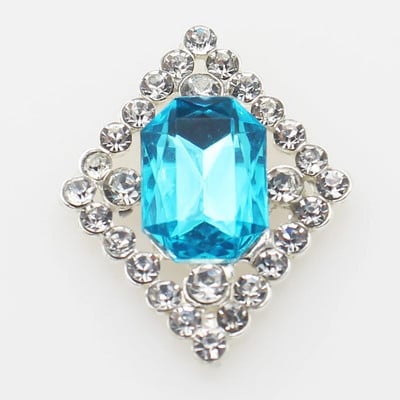 Ολοκαίνουργιο 10 πακέτο 30*23 χιλιοστών ορθογώνια μεταλλικά στρας με επίπεδη κουμπιά για DIY διακοσμητικά αξεσουάρ γάμου