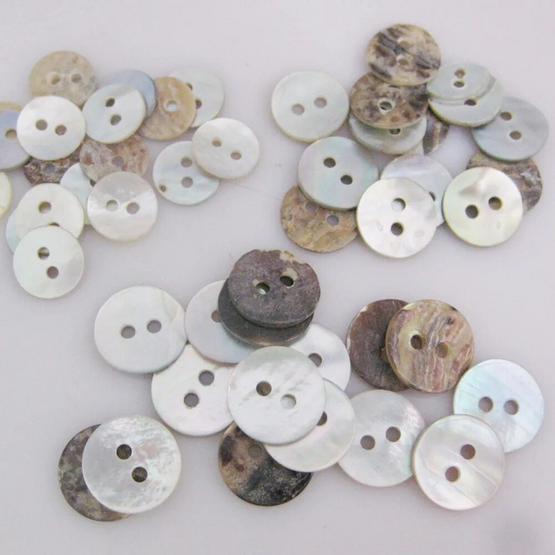 NBNVKK 9 mm 10 m 11,5 mm 30 vnt. Stiprios kokybės gamtos jūros kriauklių gėlo vandens grynas baltas pilkas kriauklių sagos marškinių priedai