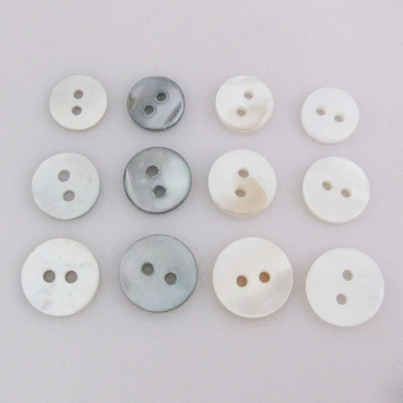 NBNVKK 9 mm 10 m 11,5 mm 30 vnt. Stiprios kokybės gamtos jūros kriauklių gėlo vandens grynas baltas pilkas kriauklių sagos marškinių priedai