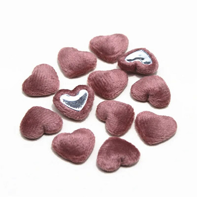17 mm 50 tk flanellkangaga kaetud südamekujulised nööbid, lamedad DIY kodukaunistused väljalõigete albumi käsitöötarvikud