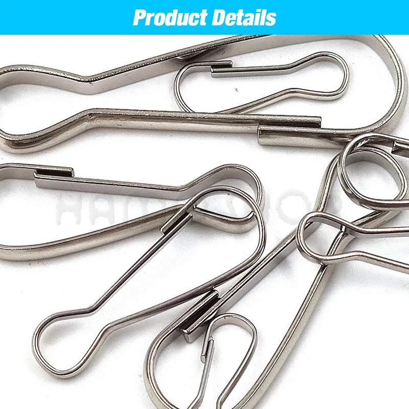 50P metalinis užsegamas spyruoklinis segtukas kabliukai sagtis Užtrauktuko traukimas piniginei Užtrauktuko traukimas dirželiai Paracord raktų pakabukas raktų pakabuko priedas