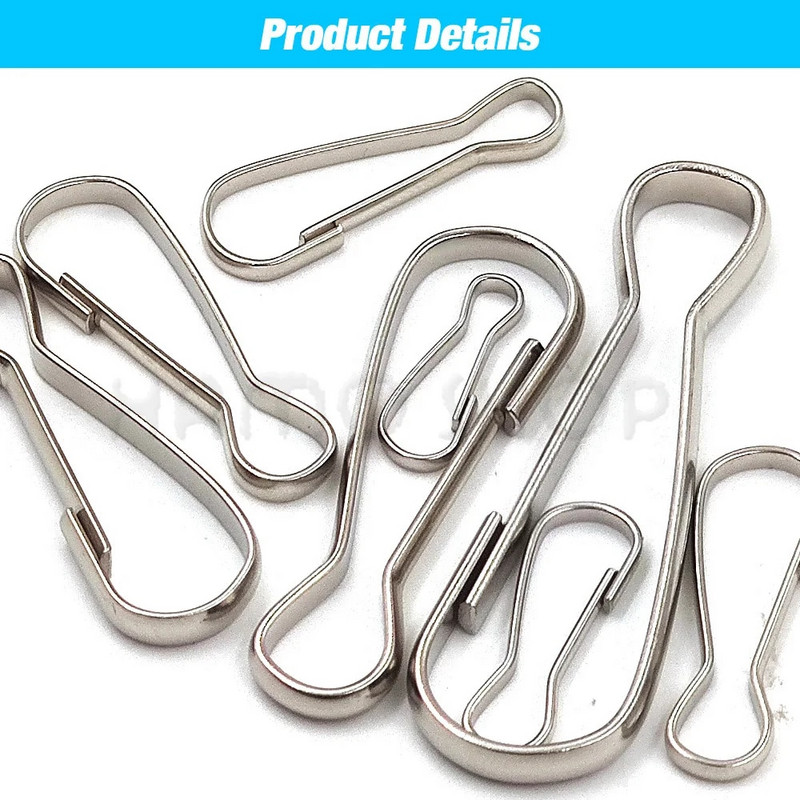 50P metalinis užsegamas spyruoklinis segtukas kabliukai sagtis Užtrauktuko traukimas piniginei Užtrauktuko traukimas dirželiai Paracord raktų pakabukas raktų pakabuko priedas