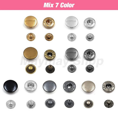 50 komplekti 655/633/831 nööpnööbid Metallist nööbid Trukid Õmblusnupp DIY jaoks riided riidekotid jalanõud nahkkäsitöö