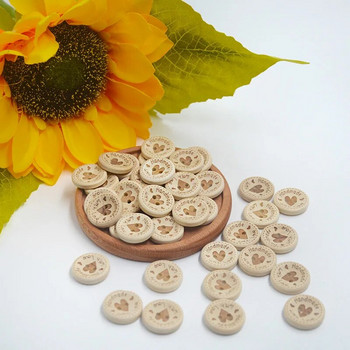 100/25 PCS Направи си сам дървени копчета за дрехи Дървени занаятчийски консумативи Материал за шиене Ръчно изработени аксесоари Скрапбукинг Подарък Ръчна изработка
