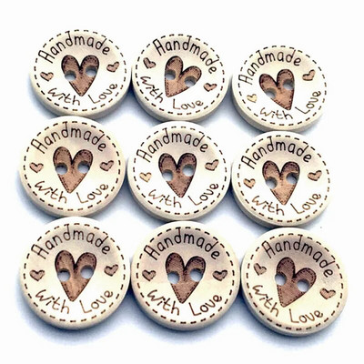 100/25 vnt. „Pasidaryk pats“ medinės sagos drabužiams Mediniai amatų reikmenys Siuvimo medžiaga Rankų darbo priedai „Scrapbooking“ Dovana Rankų darbas