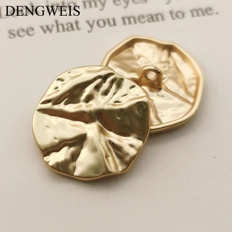 Vintage nepravilni metalni gumbi za ženske košulje, odijelo, kaput, dodaci za šivanje, ručno rađeni modni gumbi za šivanje kaputa, 6 kom./lot