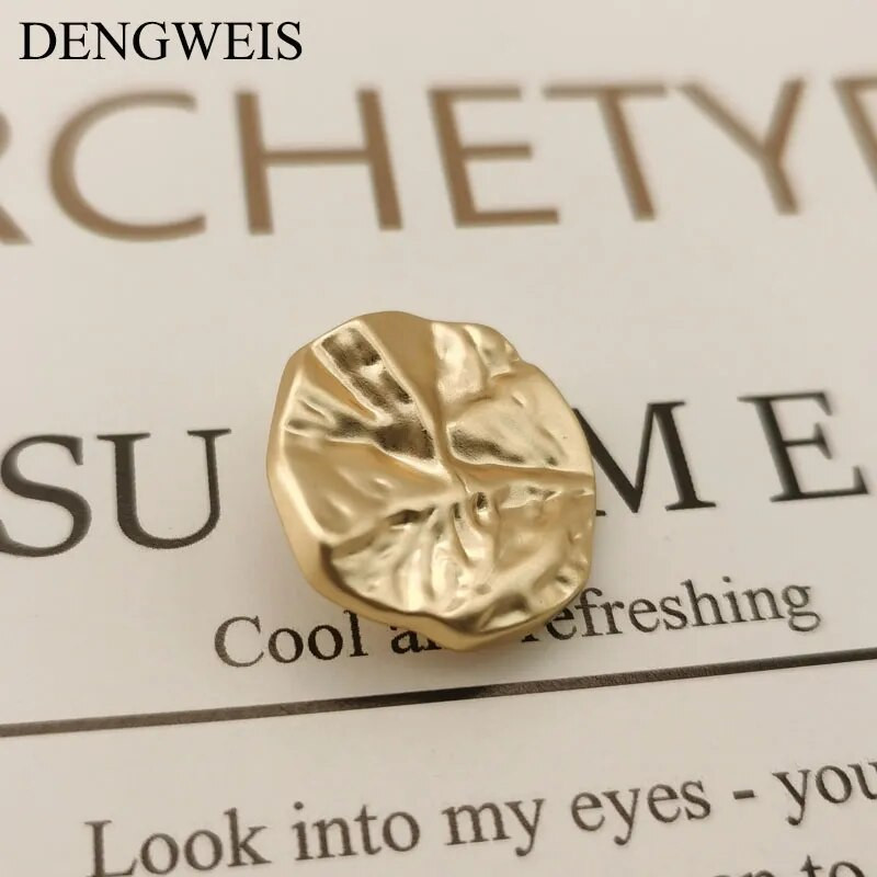 Vintage nepravilni metalni gumbi za ženske košulje, odijelo, kaput, dodaci za šivanje, ručno rađeni modni gumbi za šivanje kaputa, 6 kom./lot