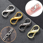 5 bucăți catarame metalice reglabile în formă de S, zale de lanț cu cataramă dublă, clemă de metal minuscul pentru accesorii pentru lungimea lanțului pentru sac extensibil