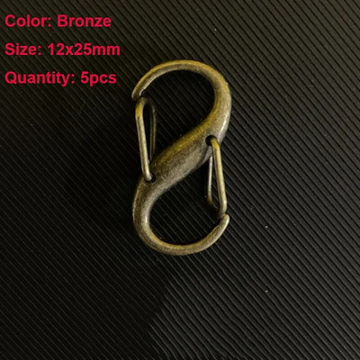 5 bucăți catarame metalice reglabile în formă de S, zale de lanț cu cataramă dublă, clemă de metal minuscul pentru accesorii pentru lungimea lanțului pentru sac extensibil