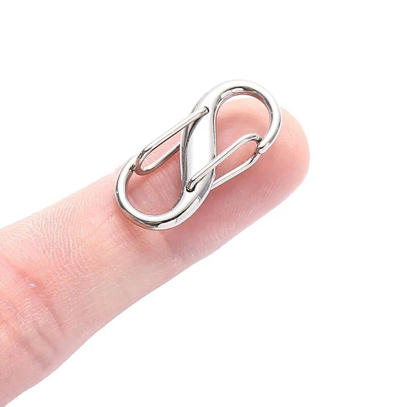 5 tk reguleeritavad metallpandlad S-tüüpi kujuga topeltpandlaga keti lingid pisikesed metallklambrid pikenduskotti keti pikkuse tarvikute jaoks
