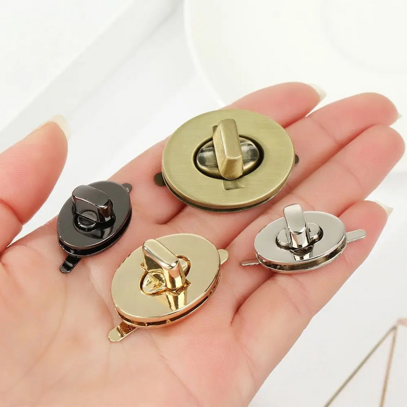 1 τεμ Μεταλλικό ανθεκτικό κούμπωμα Κλείδωμα περιστροφής οβάλ περιστρεφόμενη κλειδαριά για DIY τσάντα τσάντα τσάντα τσάντα αποσκευών Εξαρτήματα εξαρτημάτων τσάντας κλεισίματος