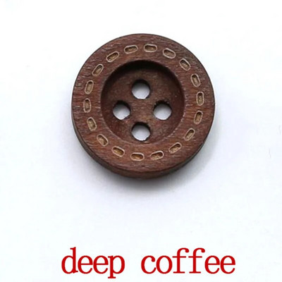 100 tükki 4-augulisi puidust õmblusnööpe 10-18mm Pruunid punktiiriga puidust nööbid külalisteraamatusse käsitsi valmistatud käsitöö kingitused dekoratiivsed nööbid