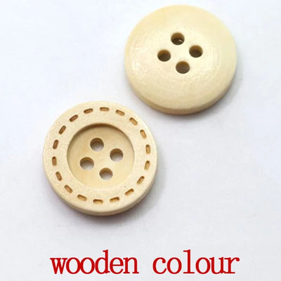 100 tükki 4-augulisi puidust õmblusnööpe 10-18mm Pruunid punktiiriga puidust nööbid külalisteraamatusse käsitsi valmistatud käsitöö kingitused dekoratiivsed nööbid