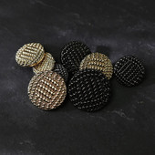 10 buc 15/20/25mm nasturi din metal țesute vintage pentru cusut nasturi decorativi din aur negru pentru îmbrăcăminte, nasturi pentru vestă de modă, 20 mm