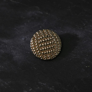 10 бр. 15/20/25 мм ретро тъкани метални копчета за шиене Черно златни декоративни копчета за дрехи Модни копчета за яке 20 мм