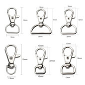 10 buc./pachet clemă carabinier din metal cu declanșare pivotantă cataramă câine breloc cârlige inel de fixare bricolaj închizătoare homar 6 dimensiuni