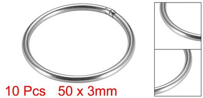 10 buc inele O din oțel inoxidabil 20/30/40/50/60mm diametru interior 3/4/5mm grosime curele inele rotunde sudate