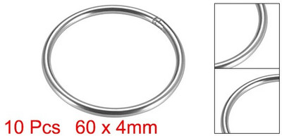 10 buc inele O din oțel inoxidabil 20/30/40/50/60mm diametru interior 3/4/5mm grosime curele inele rotunde sudate