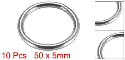 10 buc inele O din oțel inoxidabil 20/30/40/50/60mm diametru interior 3/4/5mm grosime curele inele rotunde sudate