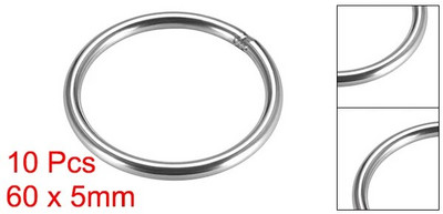 10 buc inele O din oțel inoxidabil 20/30/40/50/60mm diametru interior 3/4/5mm grosime curele inele rotunde sudate