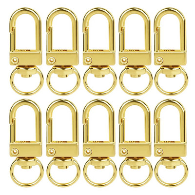 10 vnt karabino metalo omarų užsegimo kabliukai, padengti auksu sidabru, pasidaryk pats papuošalų paieška.