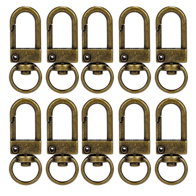 10 vnt karabino metalo omarų užsegimo kabliukai, padengti auksu sidabru, pasidaryk pats papuošalų paieška.