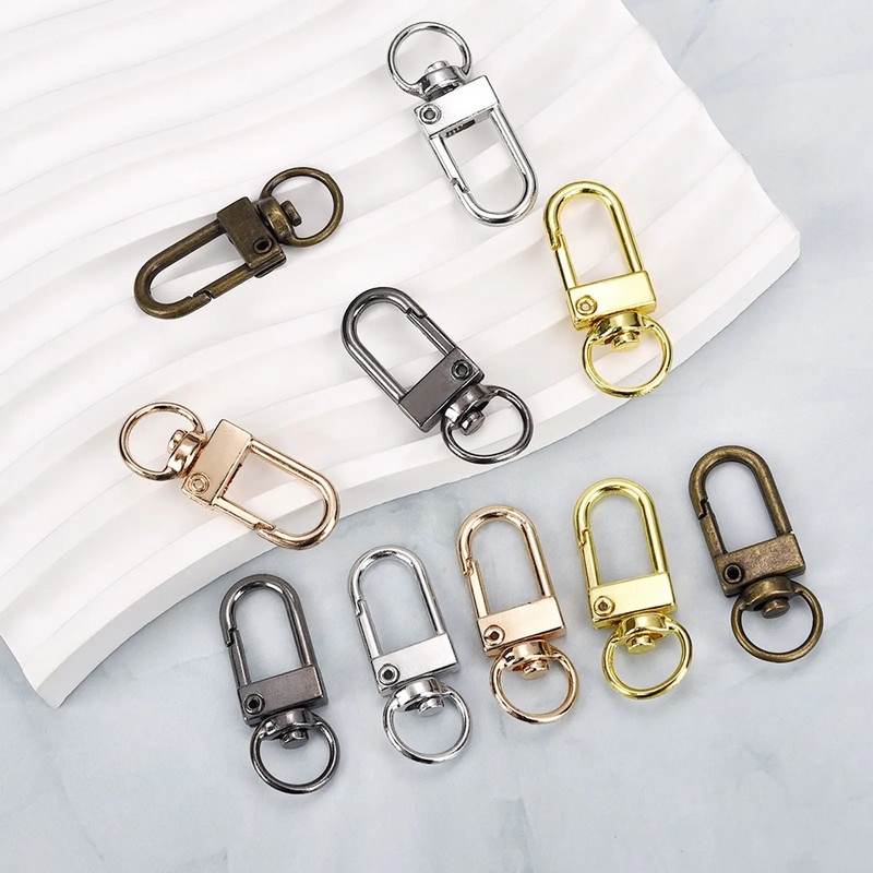 10 vnt karabino metalo omarų užsegimo kabliukai, padengti auksu sidabru, pasidaryk pats papuošalų paieška.