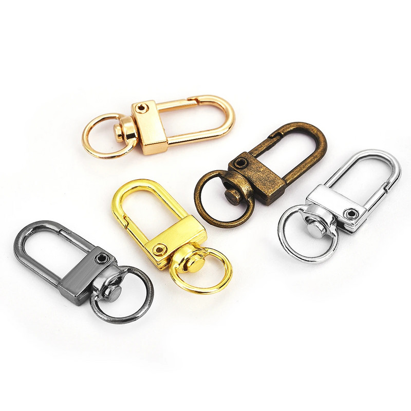 10 vnt karabino metalo omarų užsegimo kabliukai, padengti auksu sidabru, pasidaryk pats papuošalų paieška.