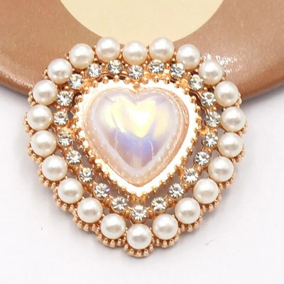 10 PCS26 * 26 mm Populiarus auksinis meilės perlas Vandens deimantinis taškuotas perlas, skirtas vestuvių scenos dekoravimui lanko mazgas plaukų aksesuarai, audiniai